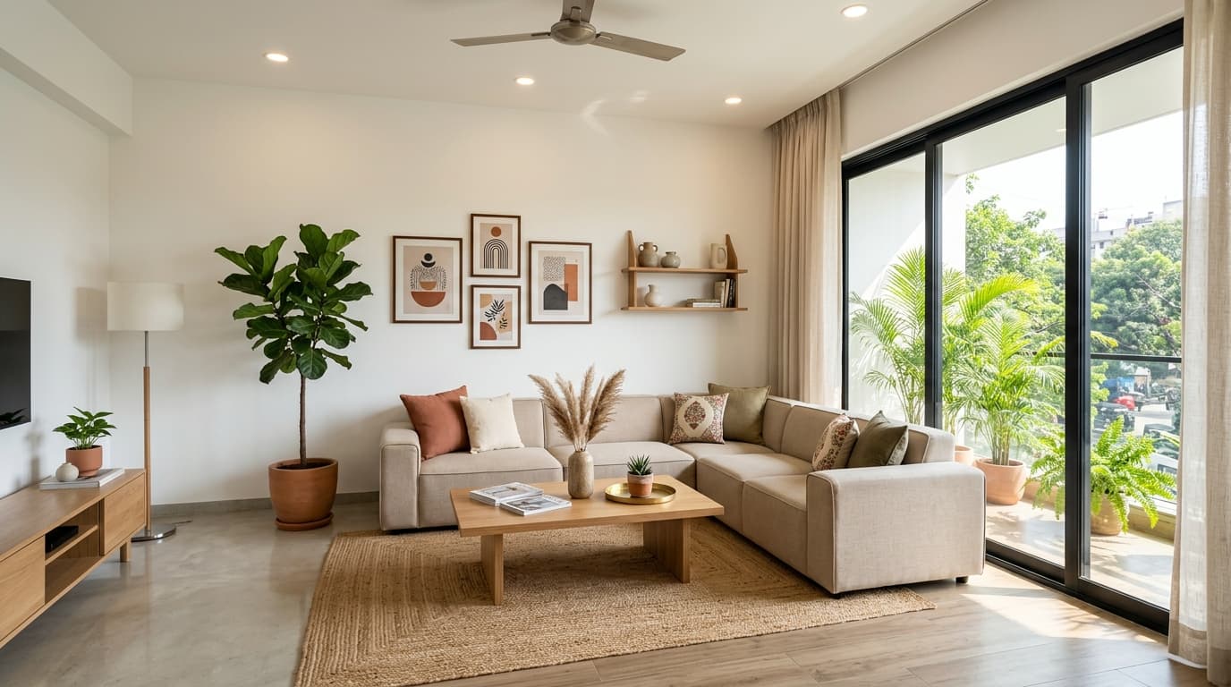 Premium living room designed by Alpha Interior